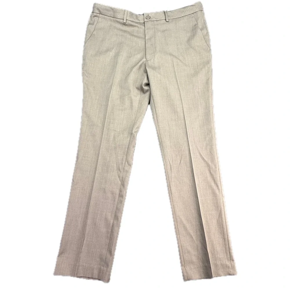 DKNY Dress Pants Men 36x30 Sand Flat Front DWLLPD7Y0021 DWEL